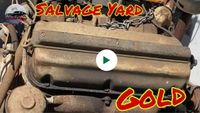 Pulling the Old School HEMI Chrysler Fire Power Out of a Salvage Yard