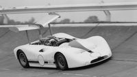 A 1967 Ford GT40 Mark IV converted to an open cockpit design for Can-Am testing to be auctioned by Bonhams