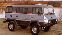 Why didn't a civilian Pinzgauer ever reach the U.S. market? A big reason was the fear of lawsuits