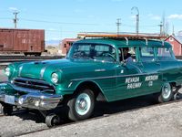 Tour the mountains by rail in the 1956 Pontiac Fairmont Hy-Rail #18 replica