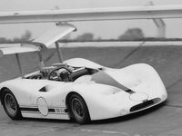 A 1967 Ford GT40 Mark IV converted to an open cockpit design for Can-Am testing to be auctioned by Bonhams