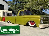 Not a thing was left untouched on this airbagged 1966 Ford F100 and Sprite travel trailer combination