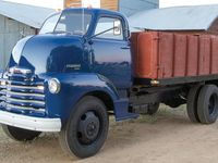 It took heavy lifting to restore this 2-ton, 1950 Chevrolet cab over engine truck