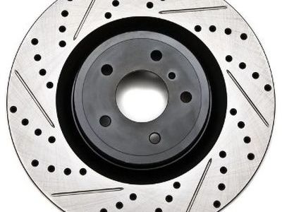 Drilled and slotted rotors direction