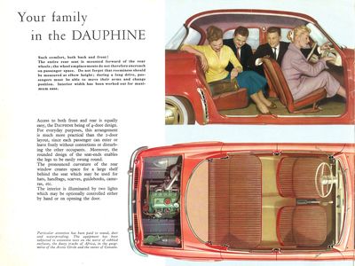 Renault DAUPHINE STICKERS DECALS UNDER BOOTH AND BONNETT Size 8"x103/4"
