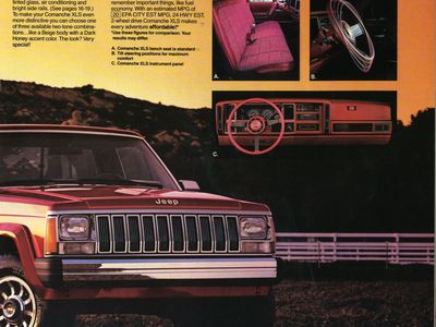 Classic Vintage Advertisement Ad D24 Space Look 1986 Jeep Comanche