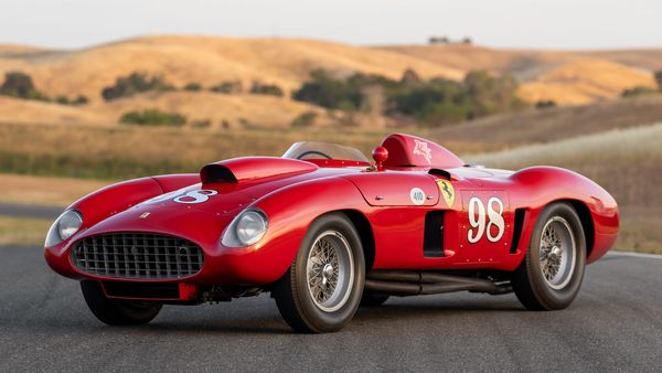 Fangio, Shelby, and Hill provenance drives 1955 Ferrari 410 Sport Spider to top sale of Monterey weekend at $22,005,000