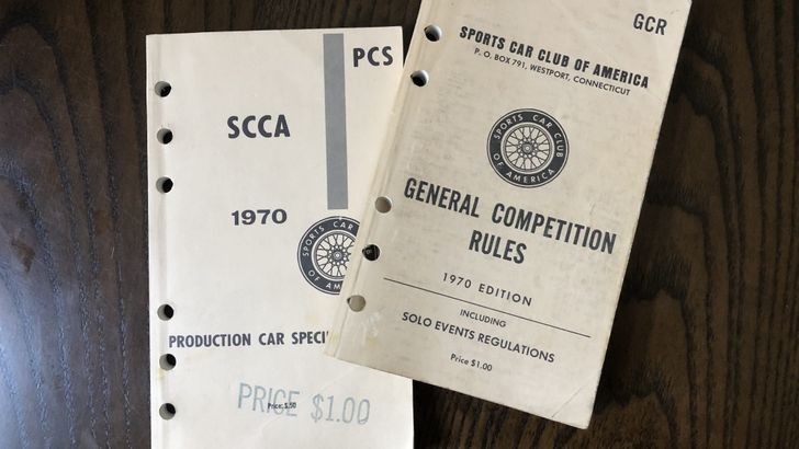 Seven things I discovered in Dad's 1970 SCCA rule book