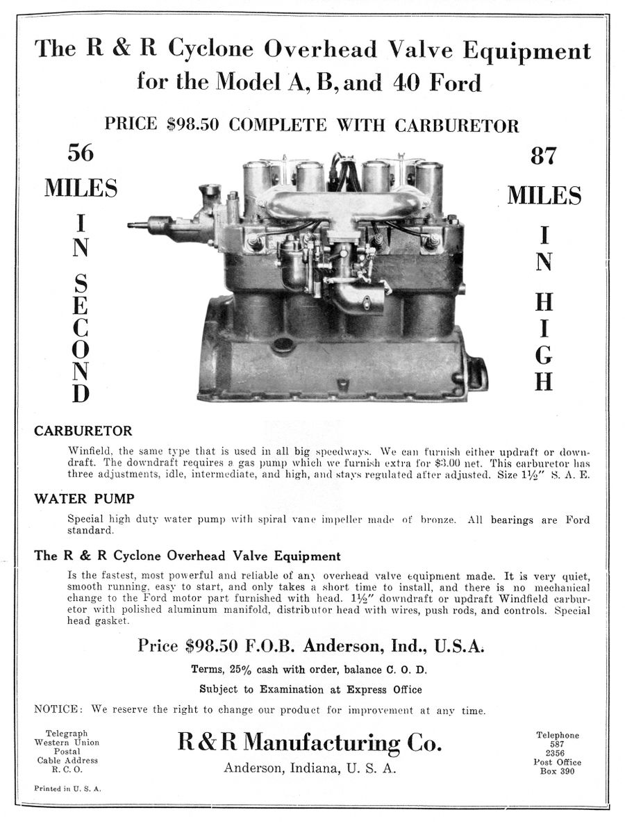 For Prewar Ford Four Banger Speed Enthusiasts The Roof Ohv Hemmings