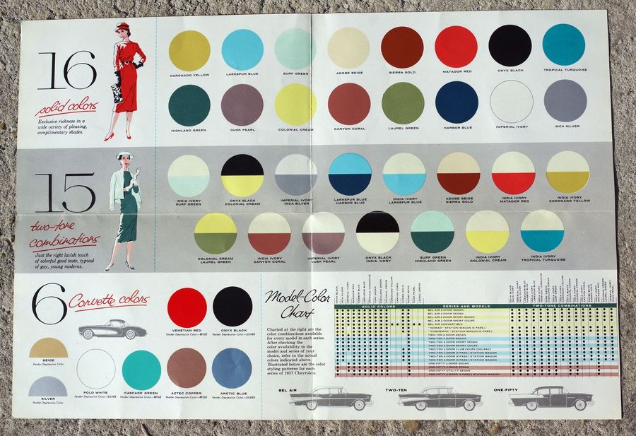 Color Ideas Chevrolet S Options For 1957 Hemmings - Earl Scheib Paint Color Chart