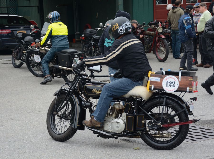 2018 Motorcycle Cannonball Makes A Stop At Hemmings - Sheepskin Seat Covers For Indian Motorcycles