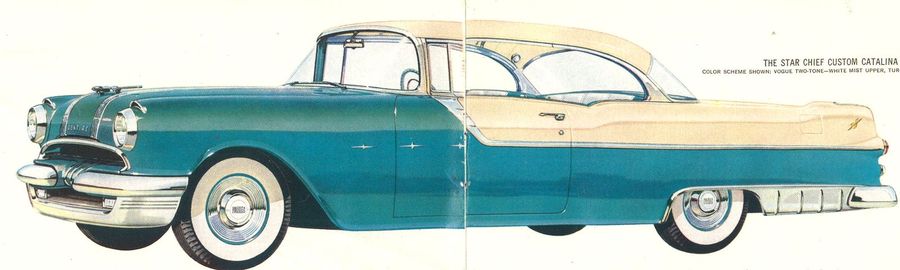Details about   1955 Pontiac Motor Division Strato-Streak Ad Original Vintage Turquoise Blue 