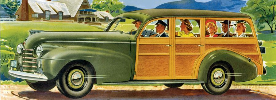 1949 JEEP WOOD PANEL WOODY STATION WAGON SUV CAR Vintage Look DECORATIVE METAL S 