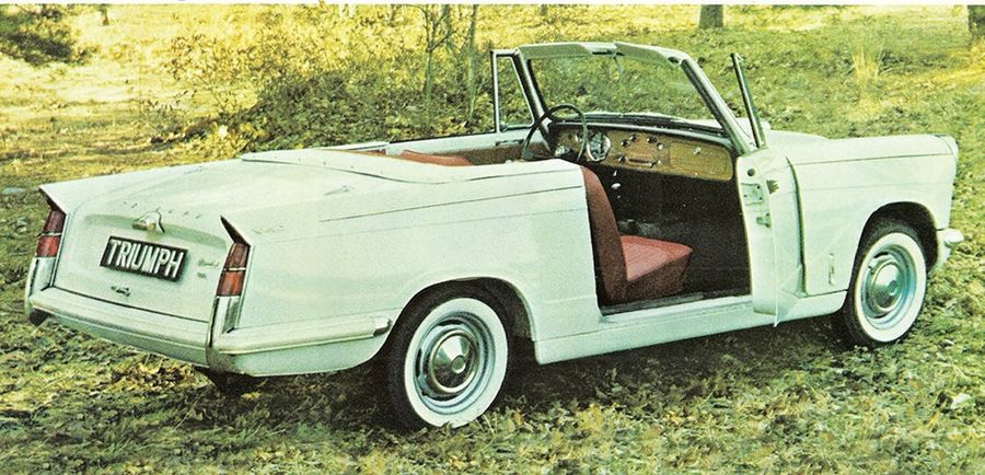 1961-1968 Triumph Herald 1200 Car Photo Spec Sheet Info CARD Giovanni Michelotti 
