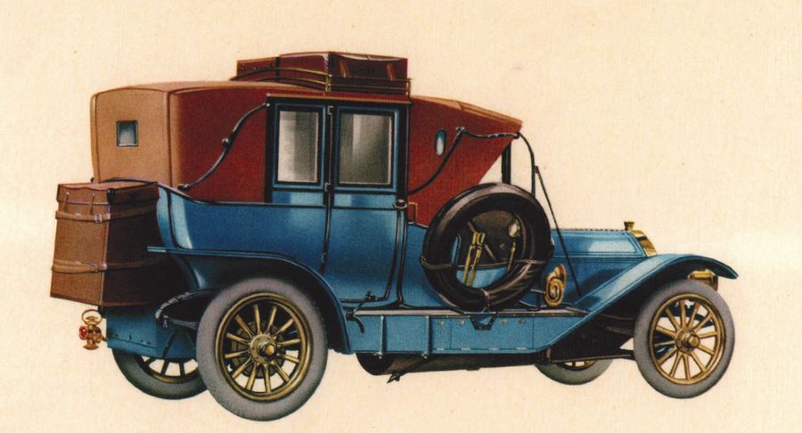 1910 Pierce Arrow Enclosed car Original ad Black Valet Shopping 