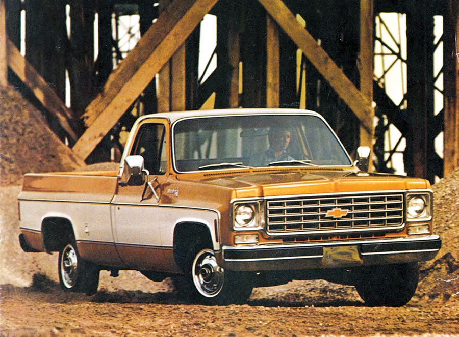 1974 Chevrolet Pickup Truck Brochure C10 Cheyenne Crew Cab Nice Original 74