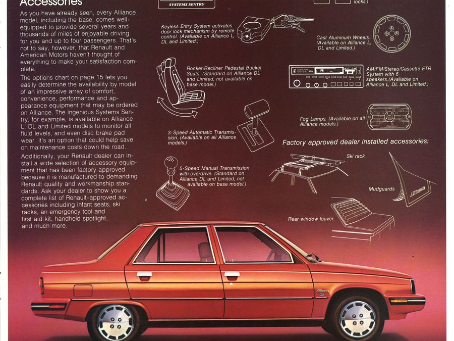 1983 Renault Fuego 18i Le Car Alliance Brochure