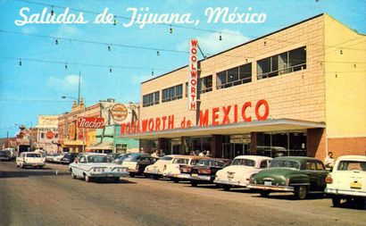 Eat At The Blue Fox Tijuana Mexico  Vintage 1960's Style  Travel  Decal  Surfing 