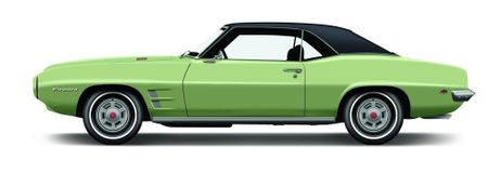 1969 69 Firebird " PONTIAC " Rear Body Tail Panel emblem Template 