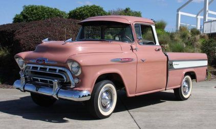 1957 Chevrolet CAMEO pickup truck license plate tag 57 Chevy 3100 Pick Up