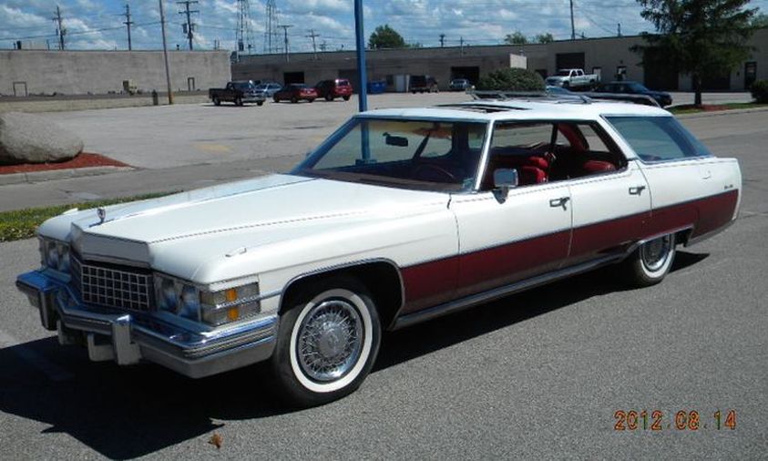 hemmings find of the day 1974 cadillac sedan de ville station wagon hemmings 1974 cadillac sedan de ville station