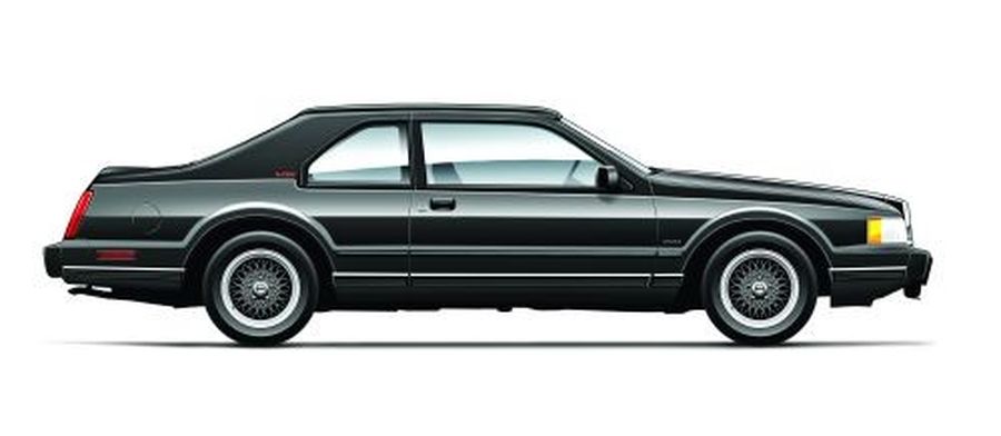 1990 1991 1992 Lincoln Mark VII Seat Belt Set Black