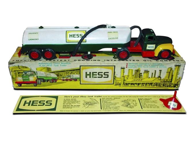 hess oil toy trucks