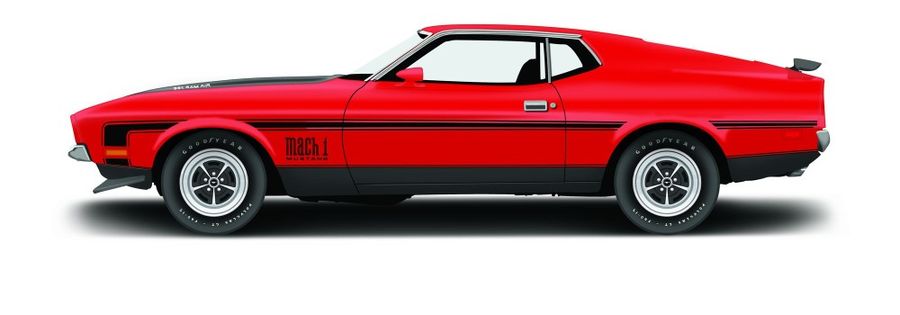 MACH 1 351C 2V AIR CLEANER DECAL 1971 FORD MUSTANG