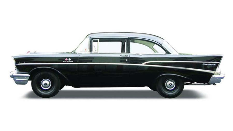 1964-67 Chevrolet Chevelle Nova Metal Door Jamb Decal Turquoise Pair 