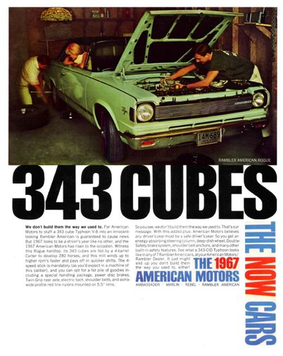 1967 AMC Ambassador Rebel Marlin Rambler American Sales Brochure 
