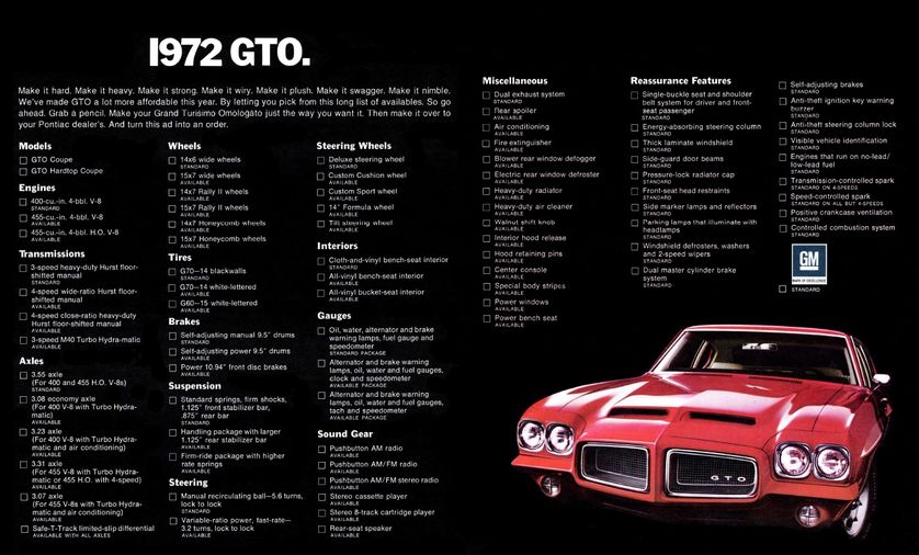 HF code 1968 69 70 71 72 Pontiac GTO 14 inch wheel rim factory disc brake 