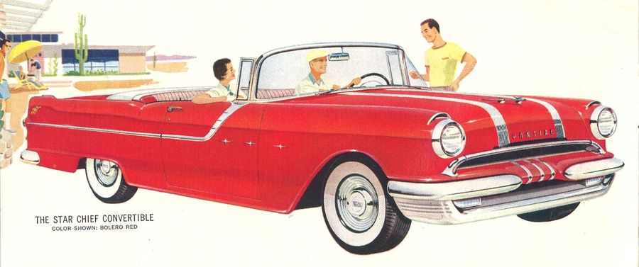 1959 Pontiac Bonneville Safari Original Advertising Postcard 