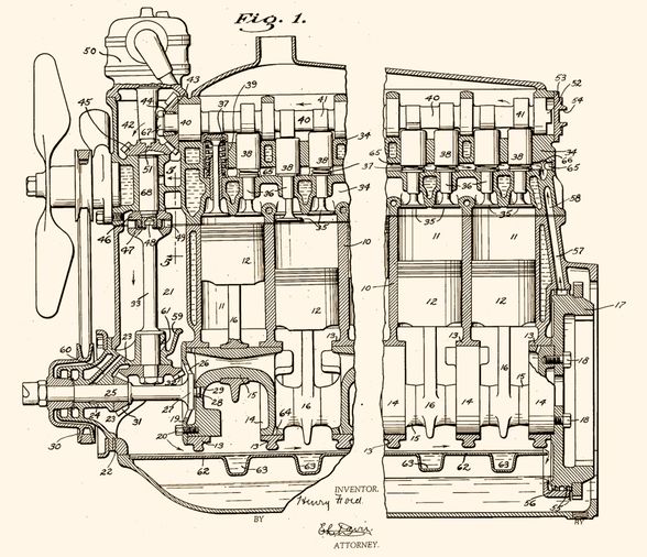 Why didn't Henry Ford follow through on his 1935 patent for an
