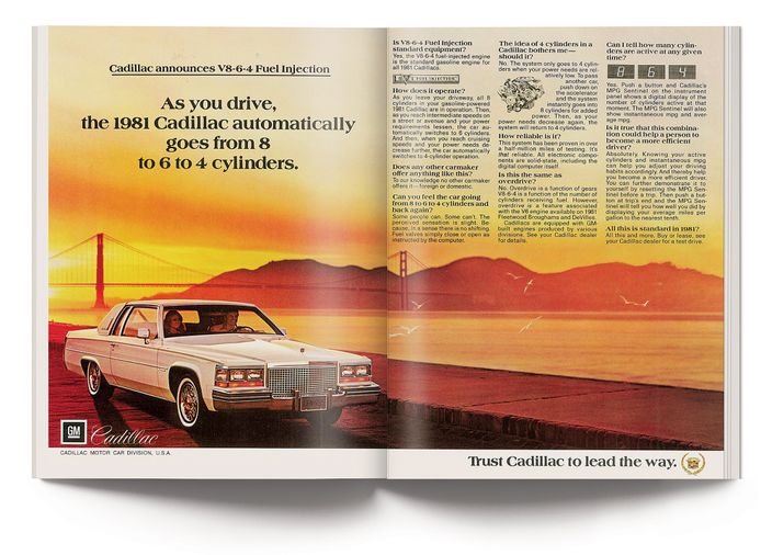 Glove Box V8-6-4 Cadillac Fuel Injection Information Booklet Three