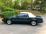 1990 Ford Mustang 7 Up green white top side profile
