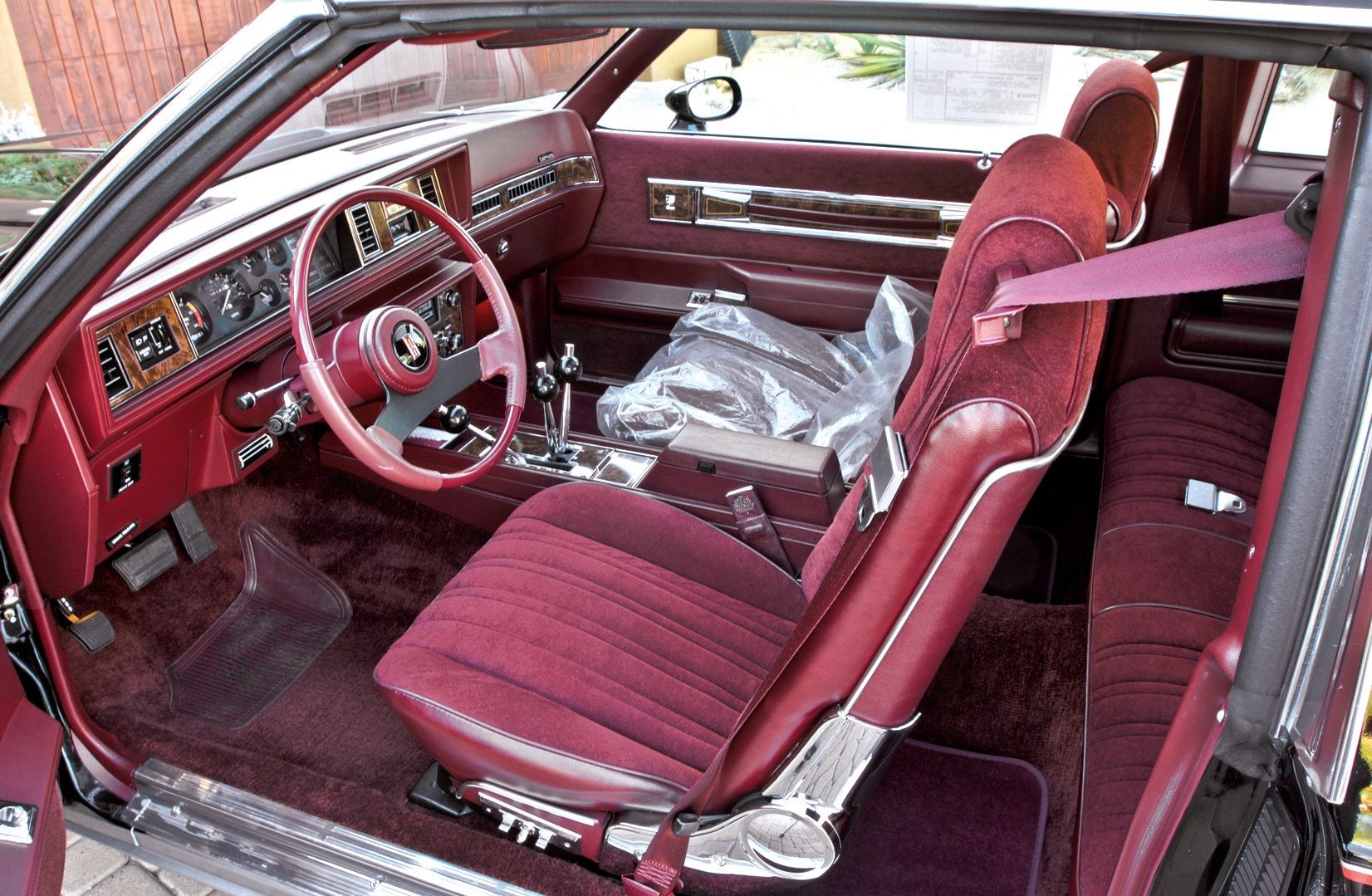 Standard interiors were finished with Dark Maple crushed velour cloth ...
