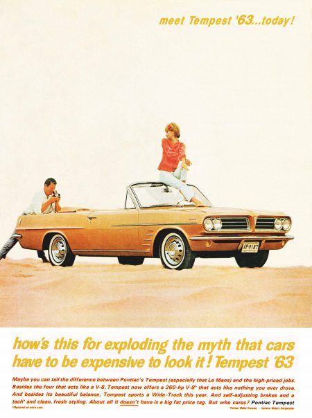 Exploding the Myth Vintage Print Ad 1963 Pontiac Tempest 